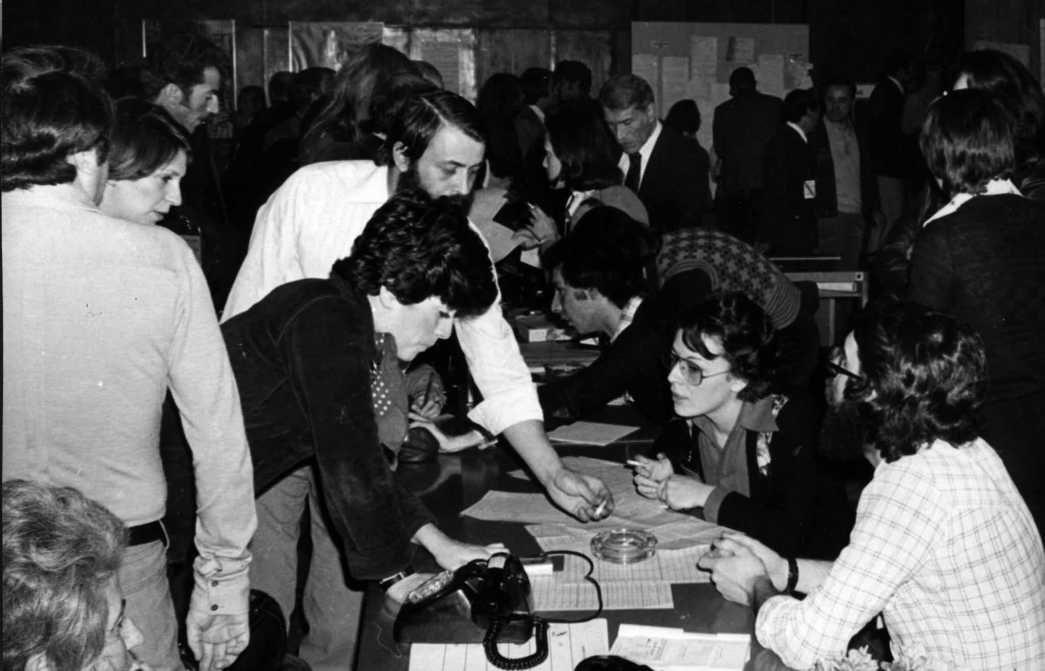 Sala de Escrutínio na Gulbenkian, 25 de Abril de 1975