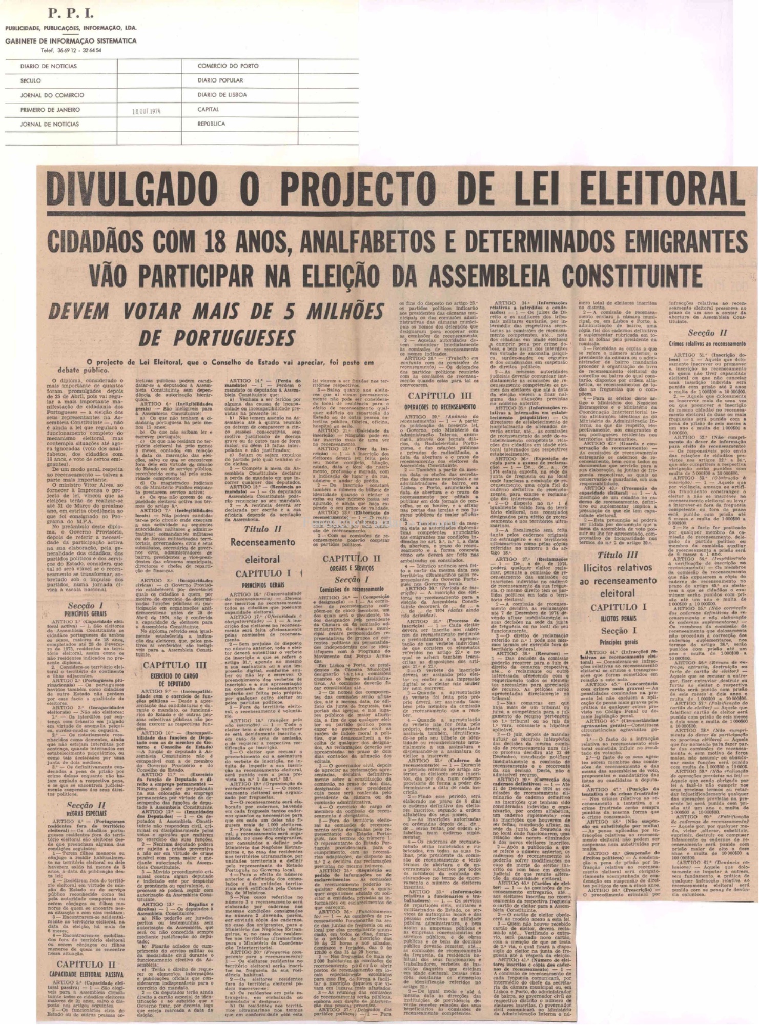 Recorte Primeiro de Janeiro