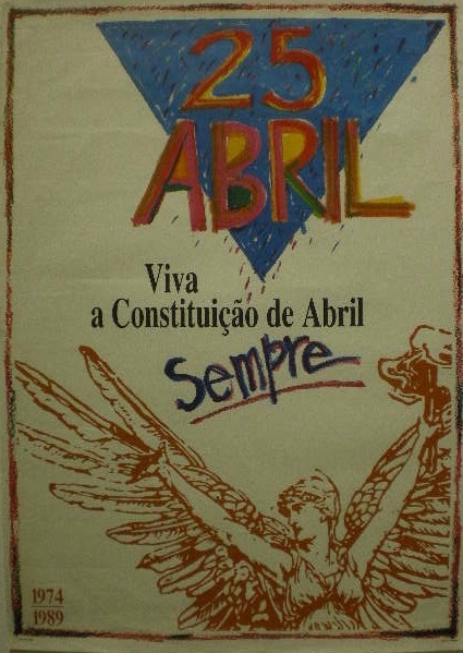 Cartaz Viva a Constituição de Abril Sempre, 1974-1989