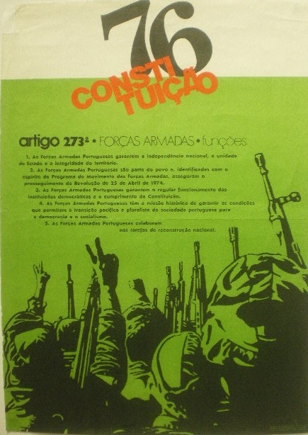 Cartaz Constituição 76 — Art.º 273 Forças Armadas
