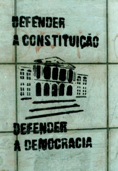 Mural Defender a Constituição Defender a Democracia