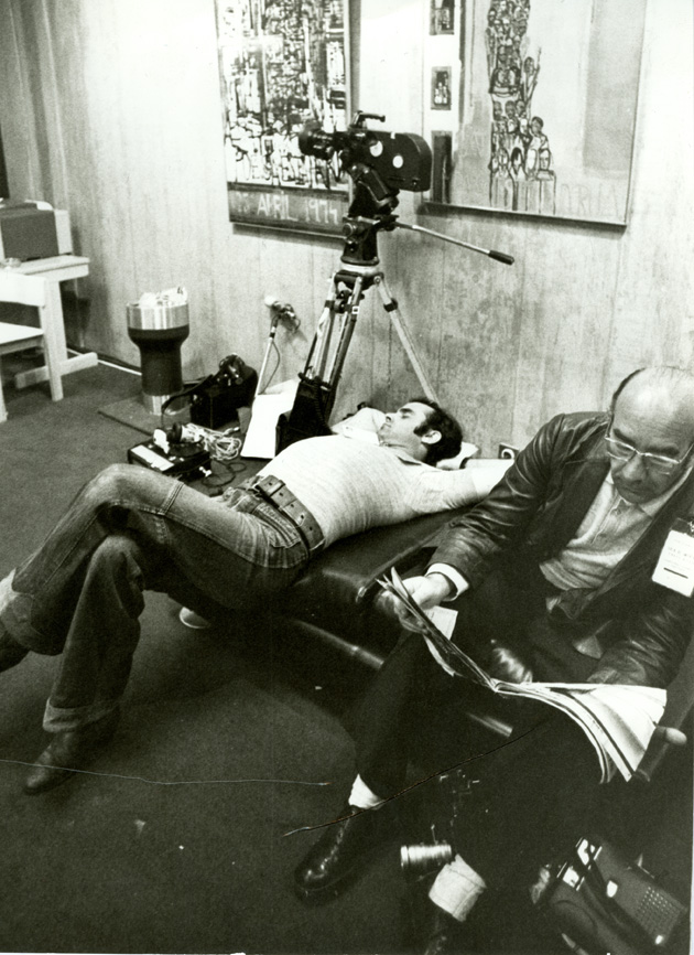 Bastidores na Fundação Gulbenkian durante as contagens, 25 de Abril de 1975